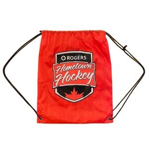 Rogers Hometown Hockey Canadian 🇨🇦 Red Drawstring Backpack